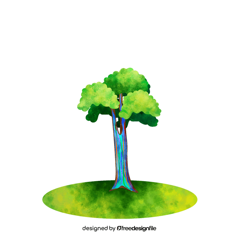 Rainbow tree clipart