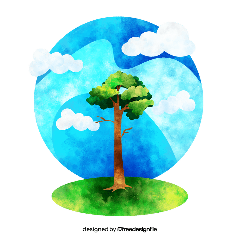 Stone pine tree vector