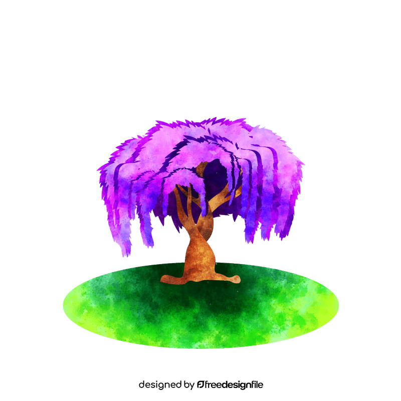 Wisteria tree clipart