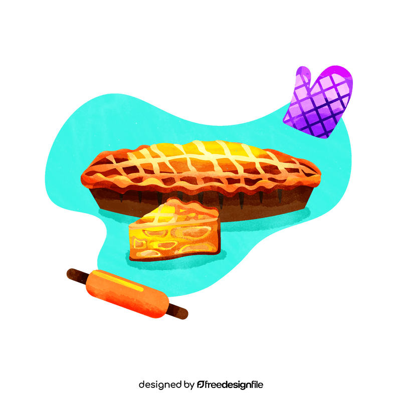 Apple pie vector