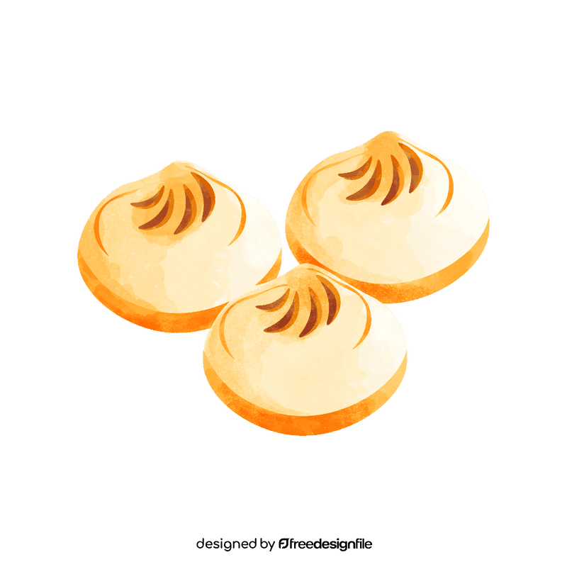 Chinese buns clipart