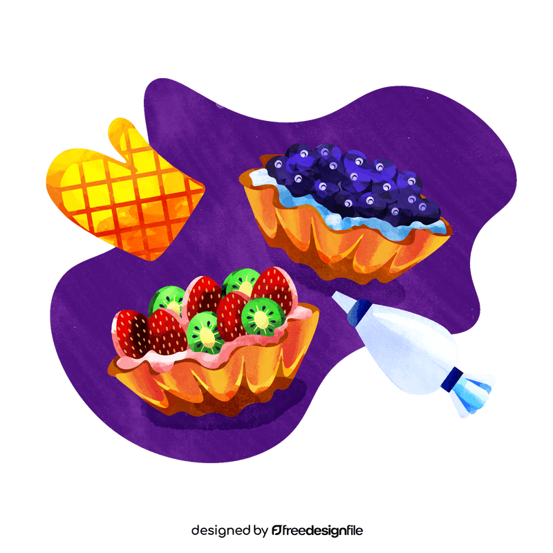 Fruit tart vector