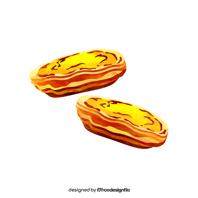 Portuguese egg tart clipart