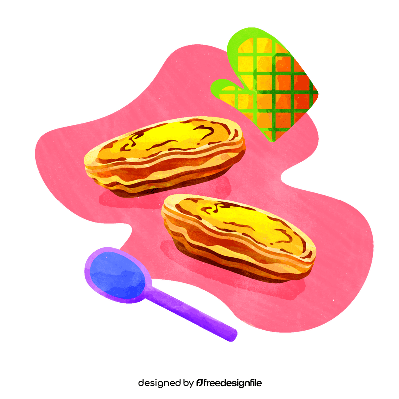 Portuguese egg tart vector