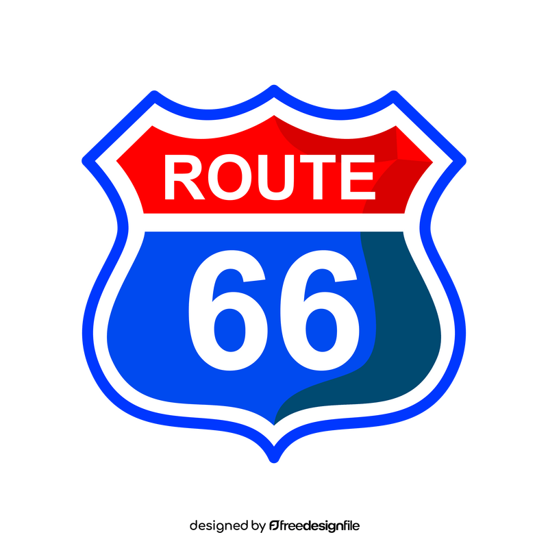 Route 66 emblem clipart
