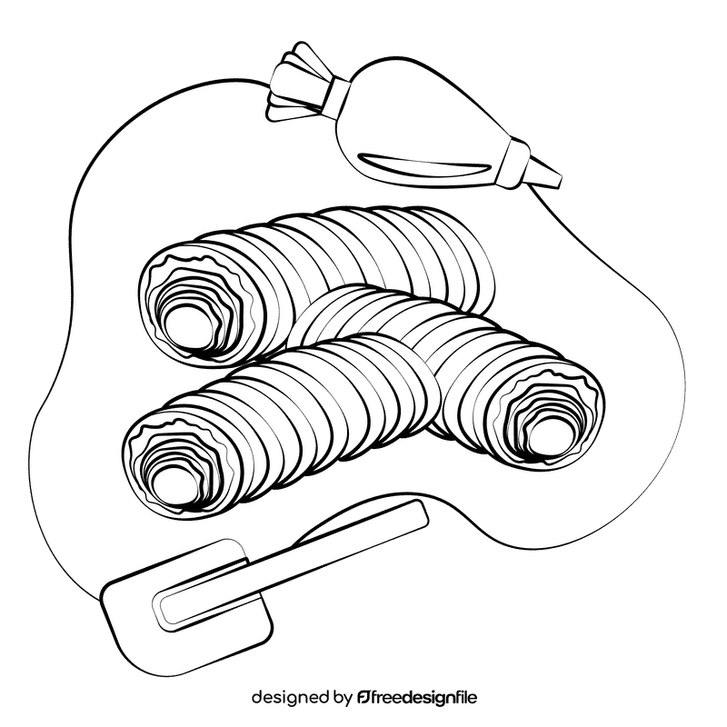 Schaumrolle black and white clipart