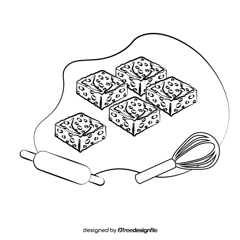 Blondies black and white clipart