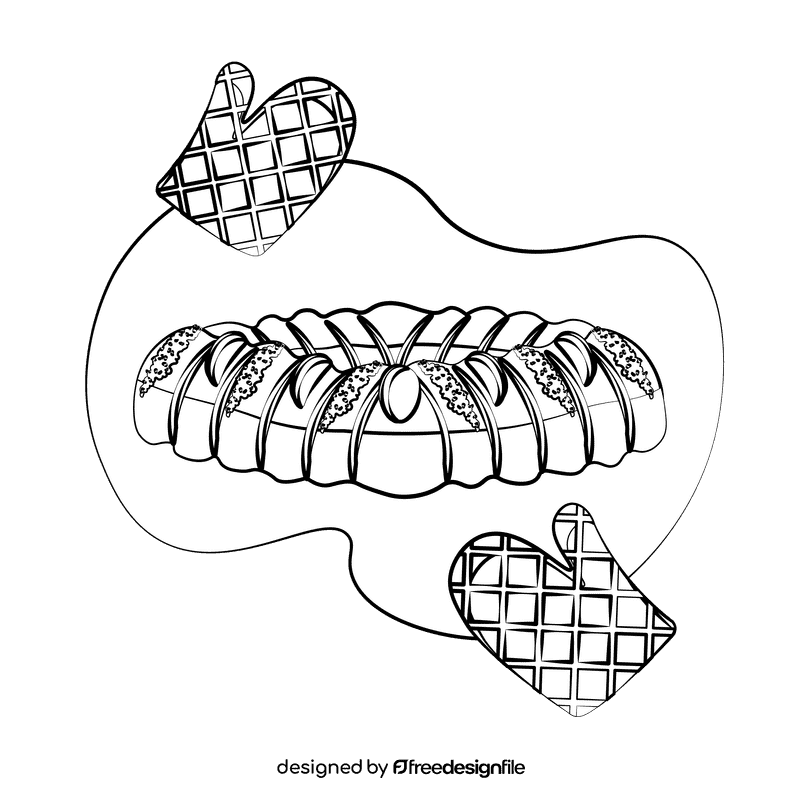 Buccellato black and white clipart