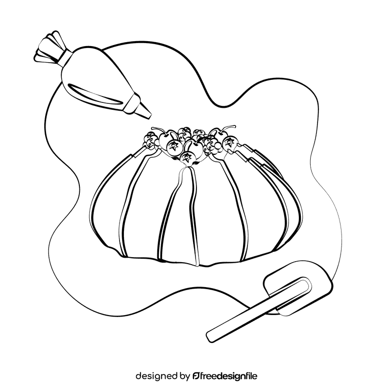 Pavlova black and white clipart