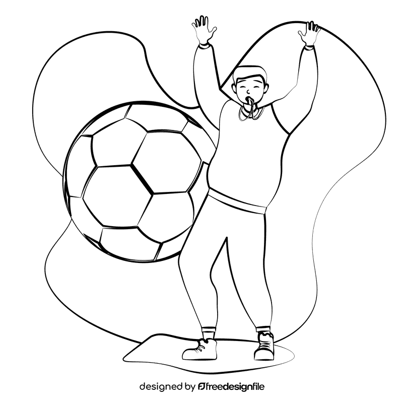 Coach black and white clipart