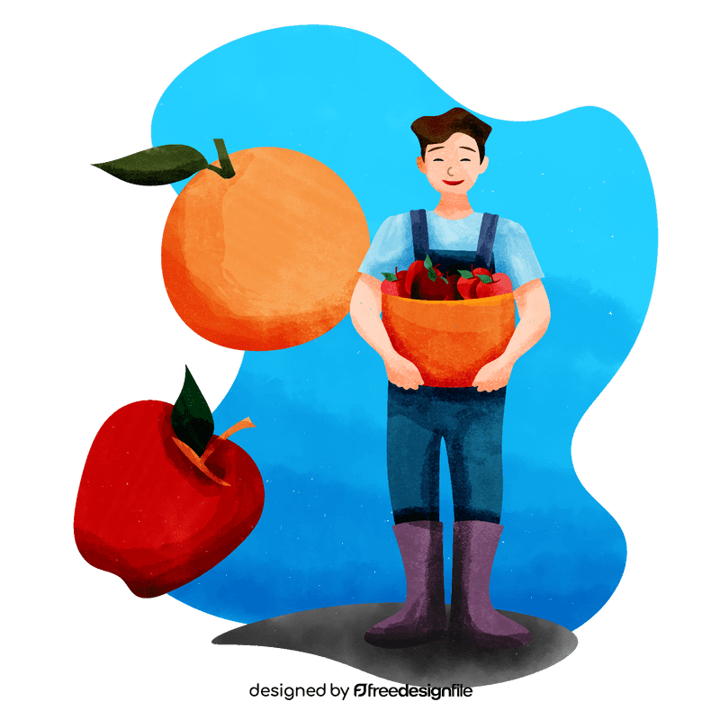 Orchard farmer vector