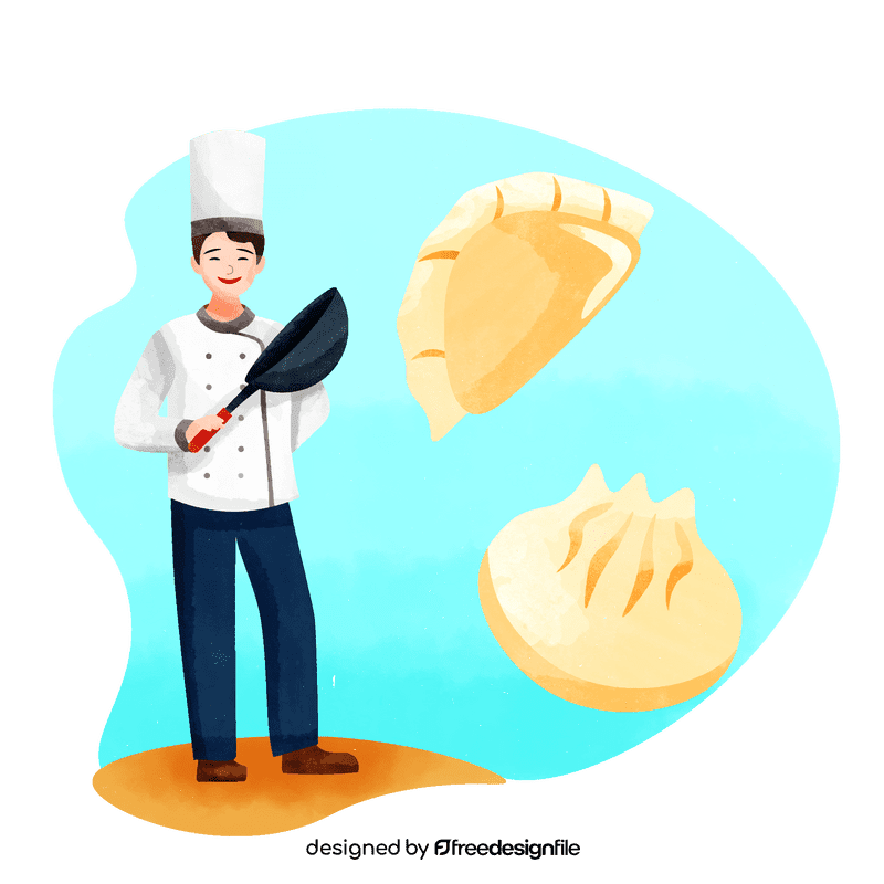 Chinese chef vector