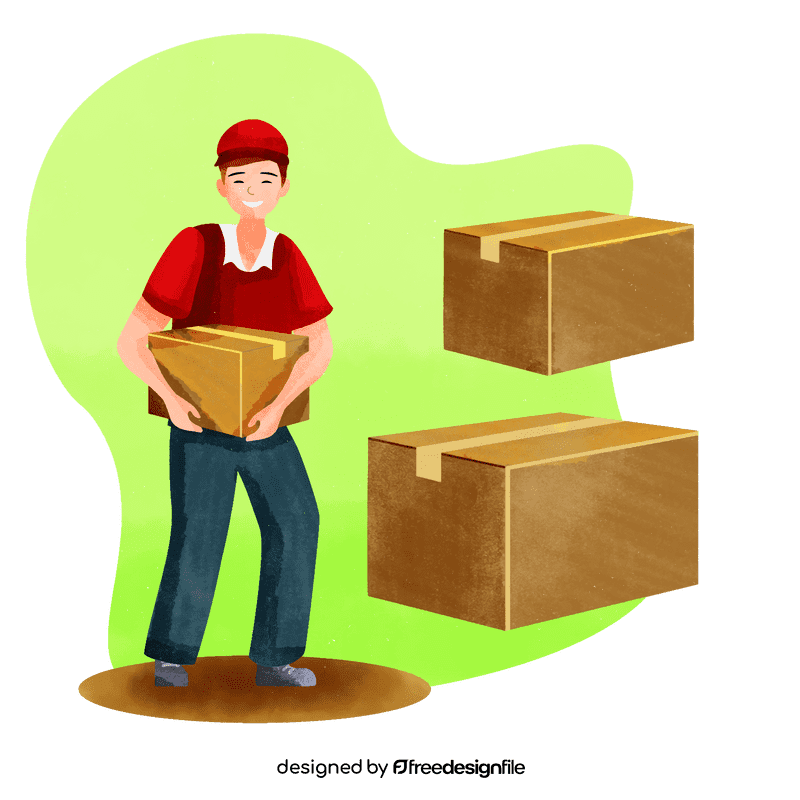 Delivery man vector