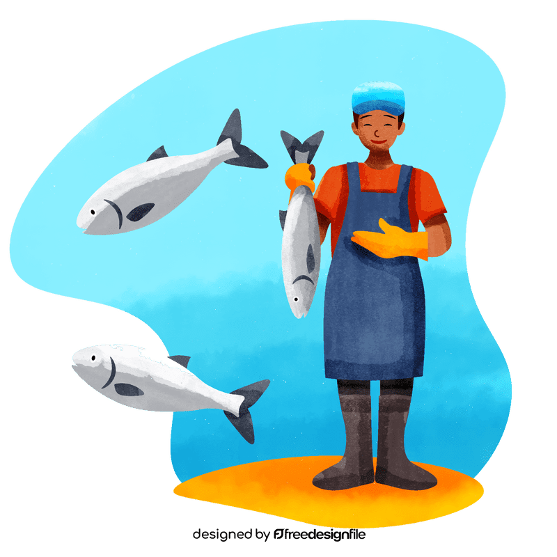 Fishmonger vector