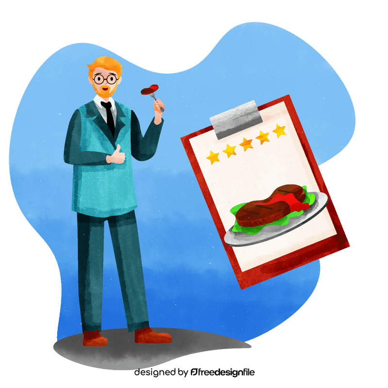 Food critic vector