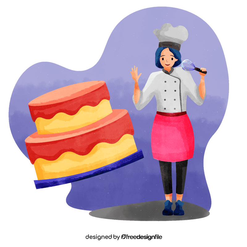 Pastry chef vector