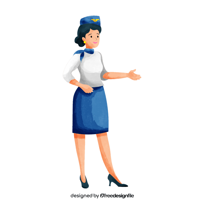 Stewardess clipart