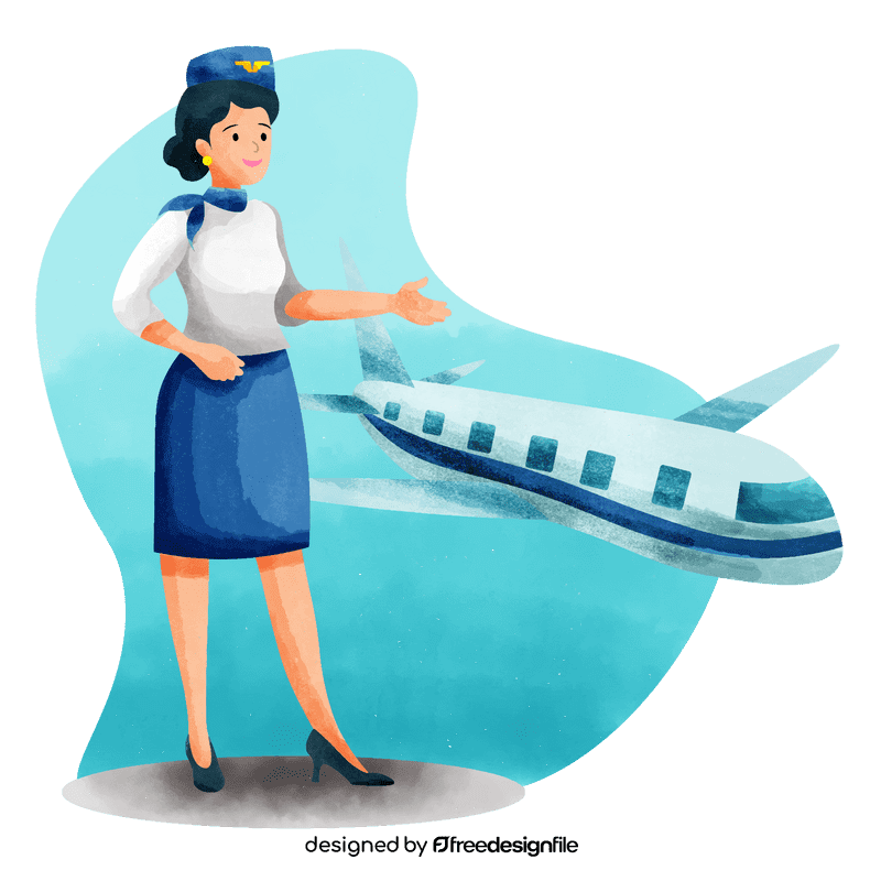 Stewardess vector