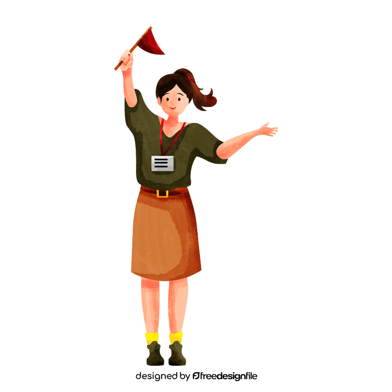 Tour guide clipart