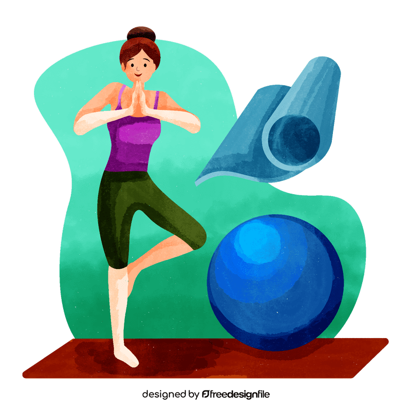 Yoga teacher vector