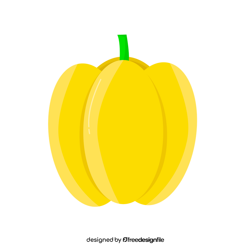 Paprika yellow vegetable healthy food clipart