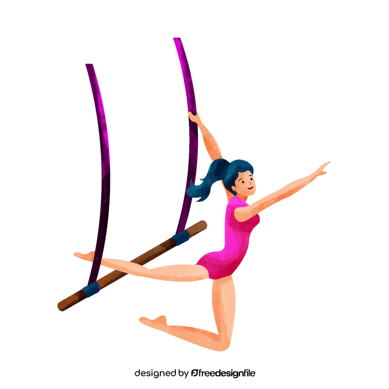 Female trapeze artist clipart