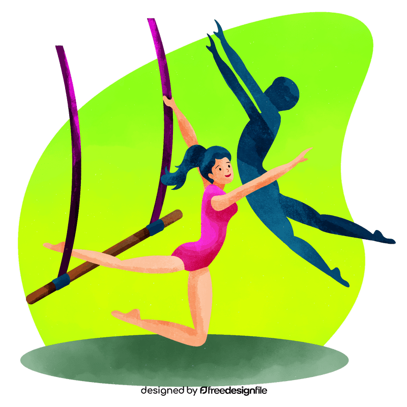 Female trapeze artist vector