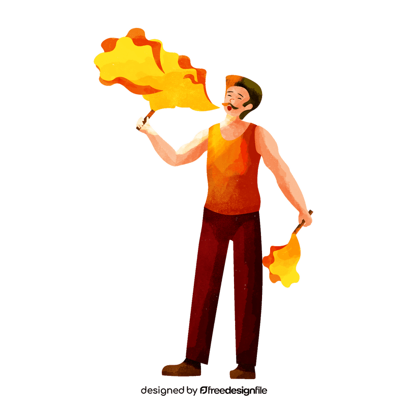 Fire eating clipart