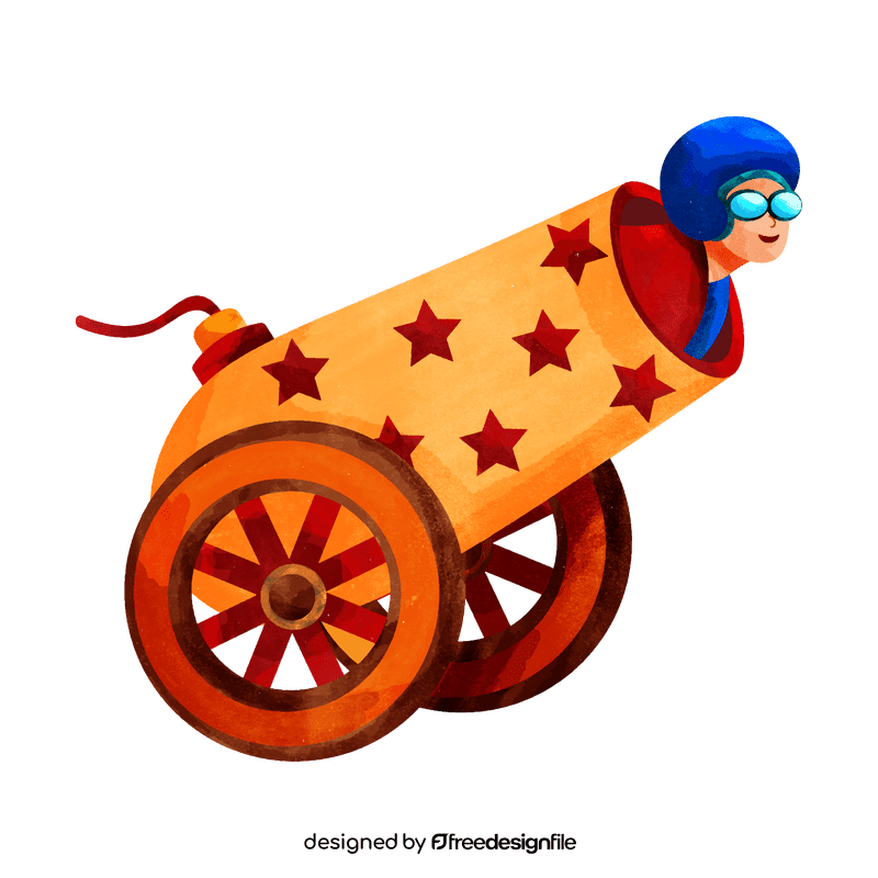 Human cannonball clipart