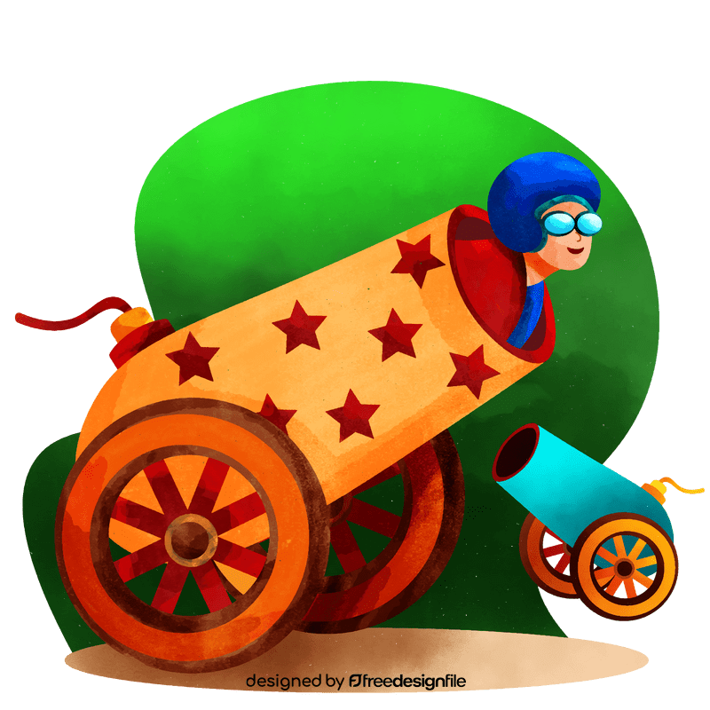 Human cannonball vector