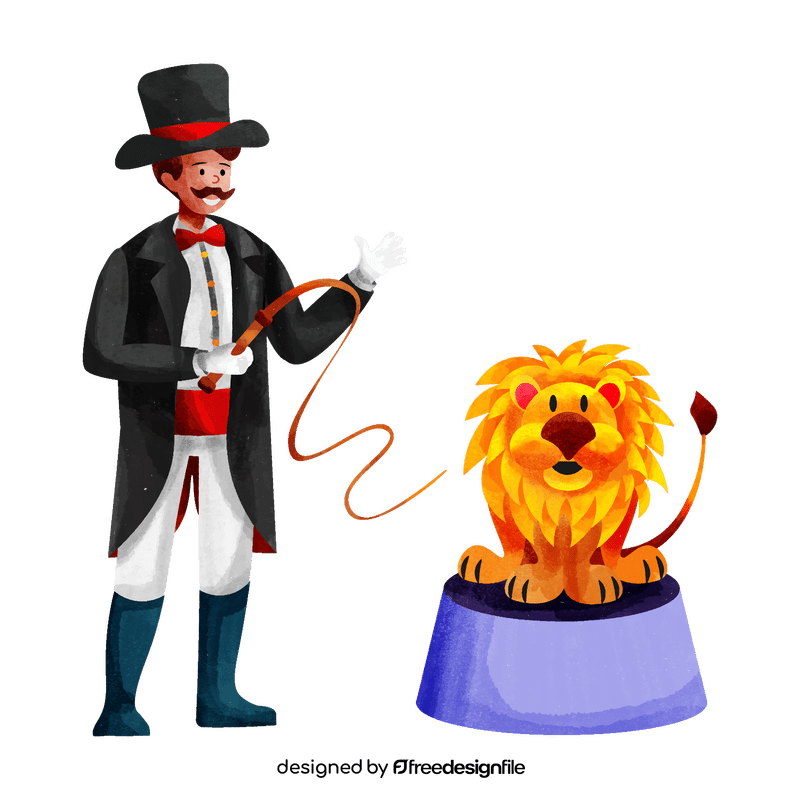 Lion tamer clipart