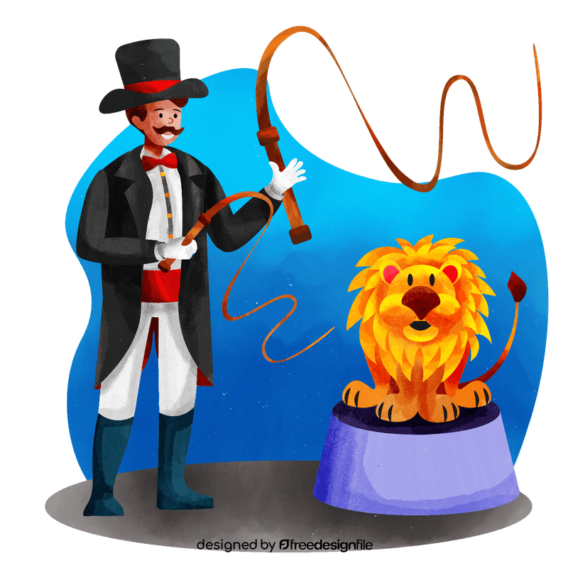 Lion tamer vector