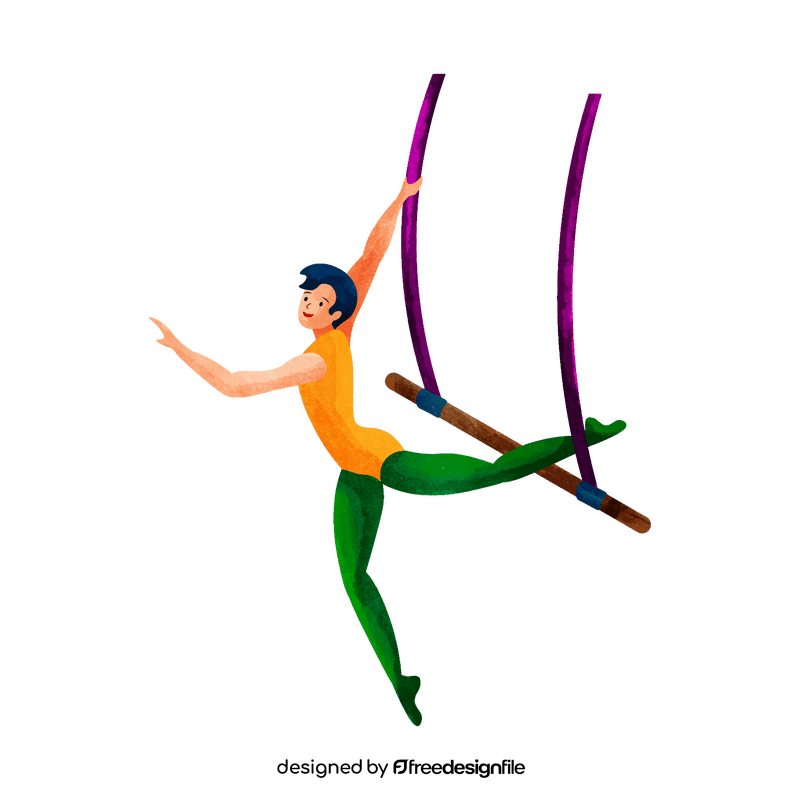 Male trapeze artist clipart