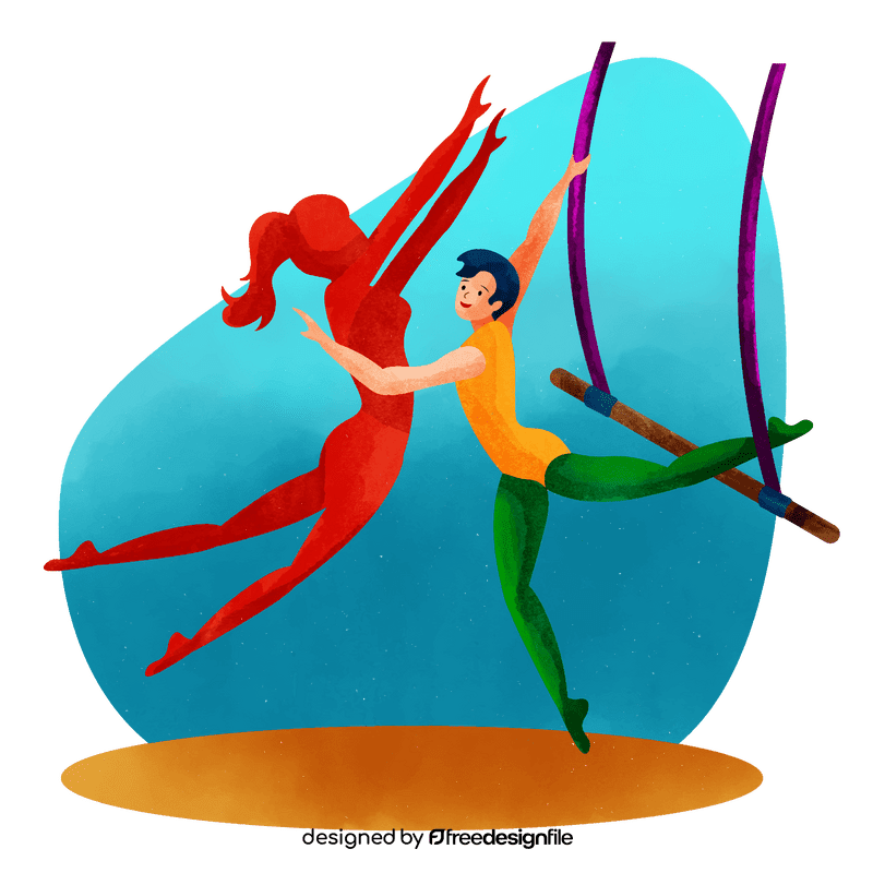 Male trapeze artist vector