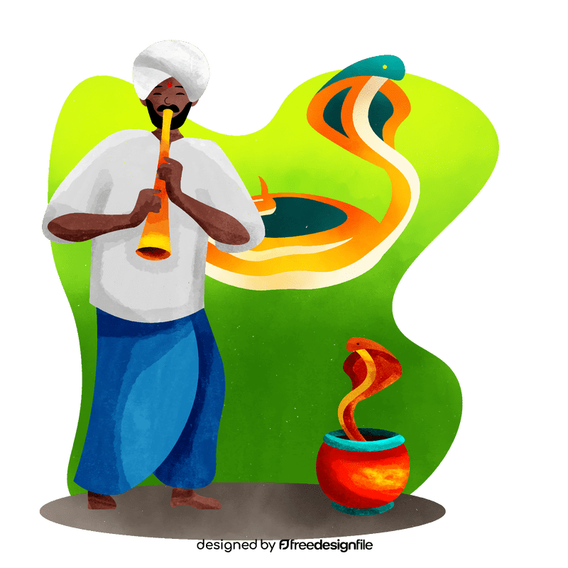 Snake charmer vector