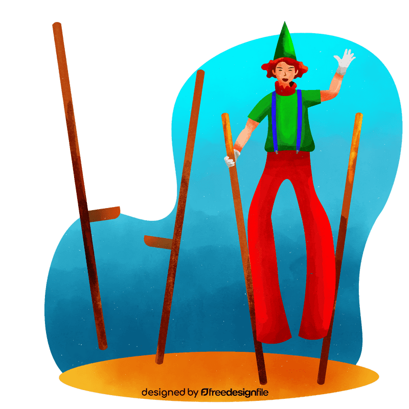 Stilt walking vector