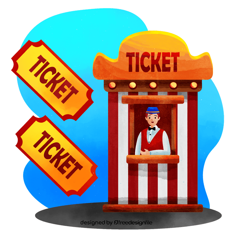 Ticket seller vector