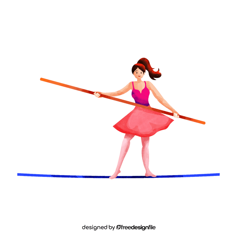 Tightrope walker clipart