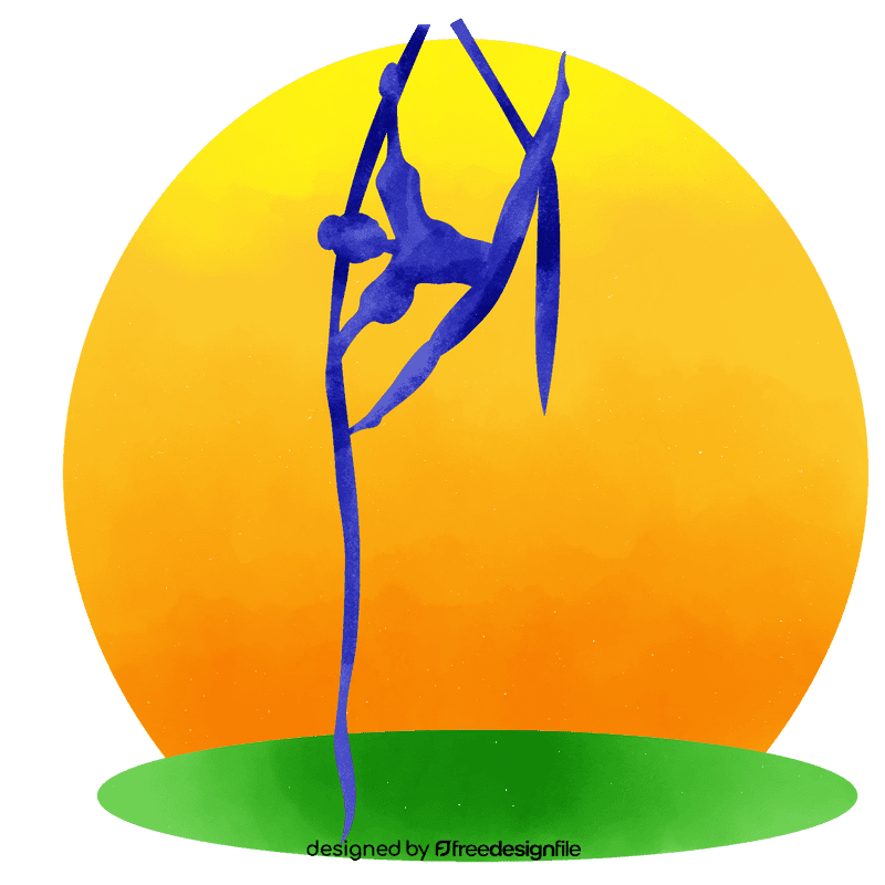 Aerialist shadow vector