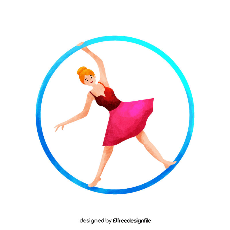 Cyr wheel performer 2 clipart