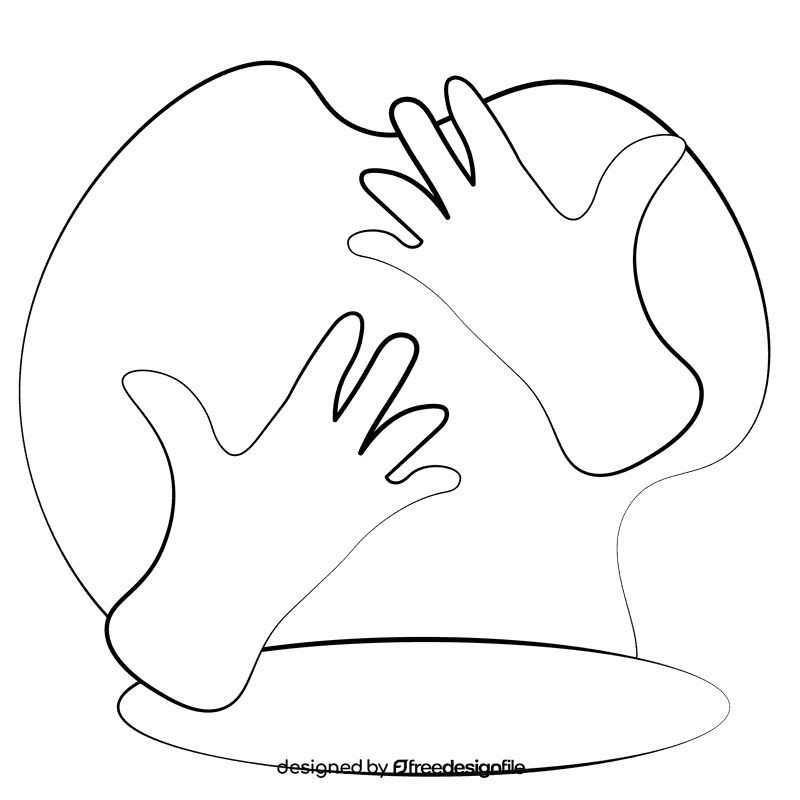 Gloves black and white clipart