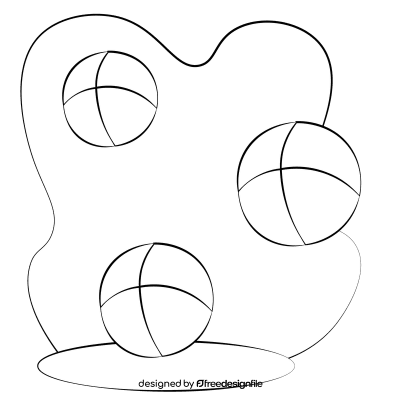 Juggling balls black and white clipart