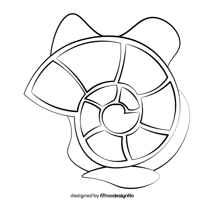 Fossil black and white clipart