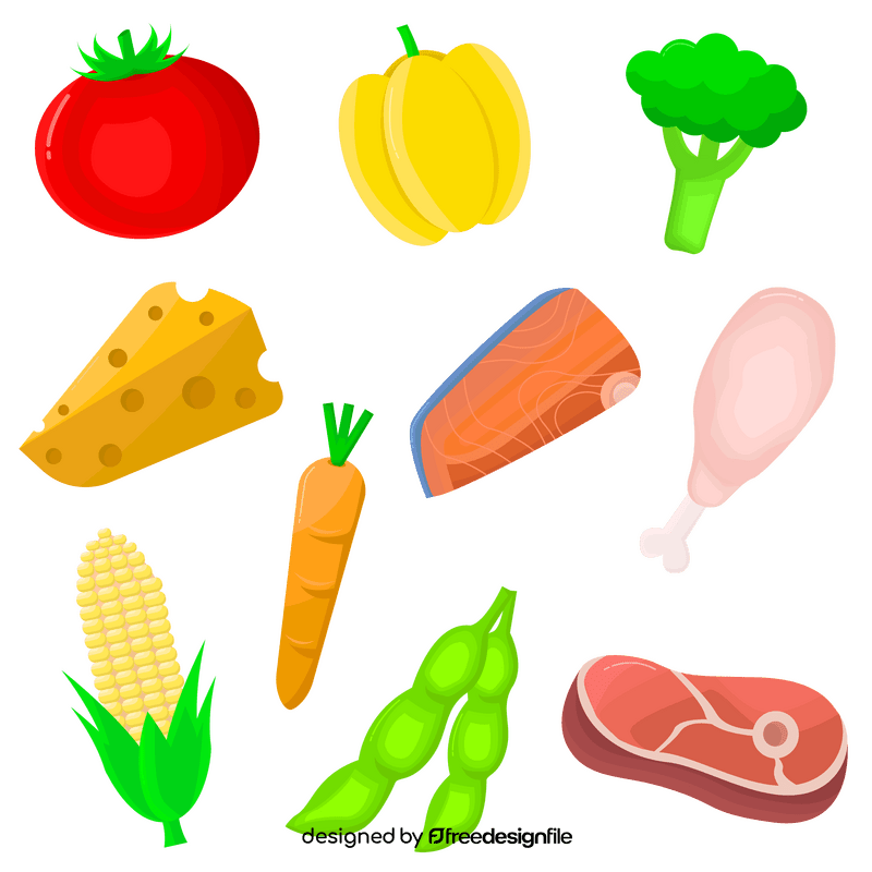 Healthy food icon set vector