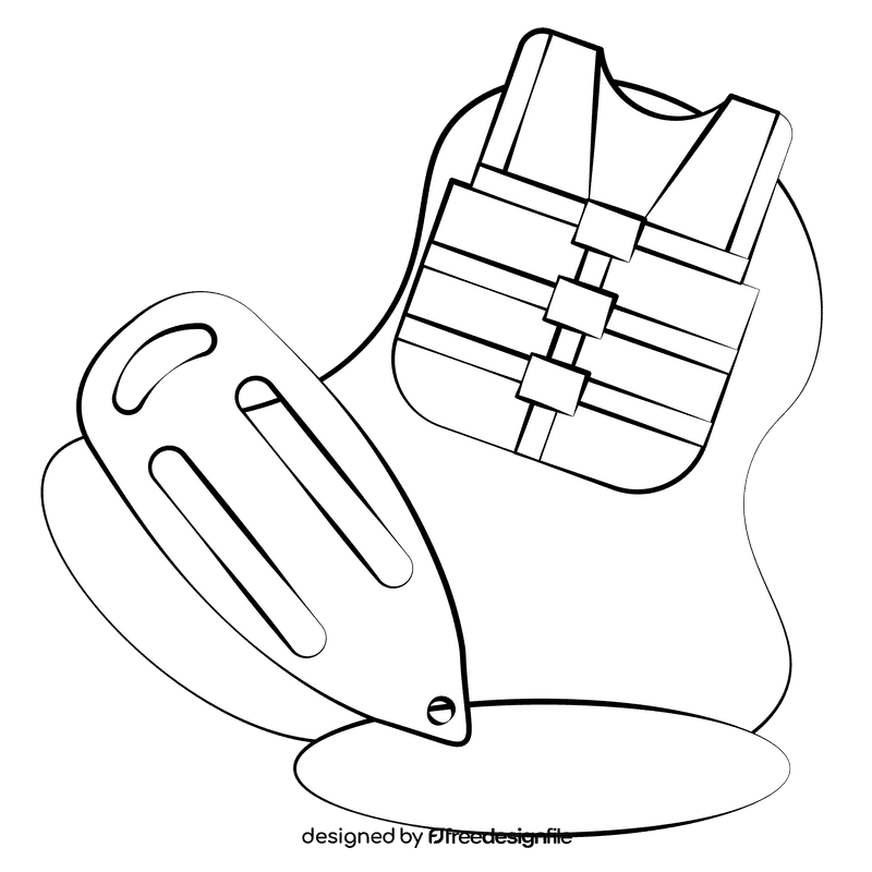 Safety gear black and white clipart