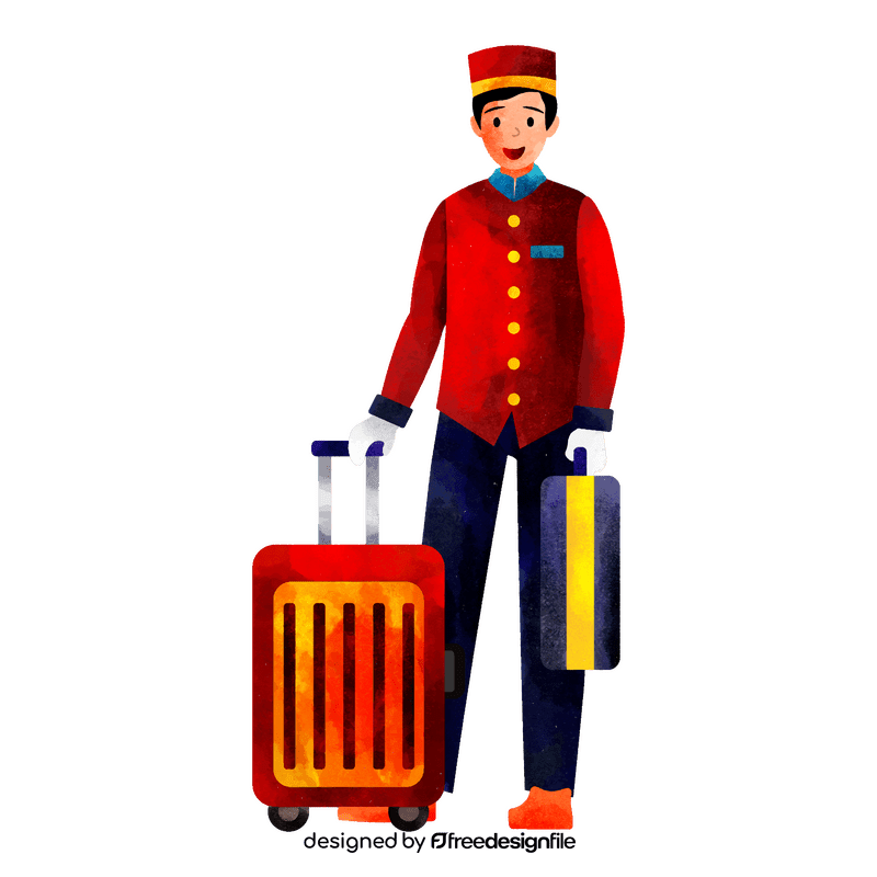 Bellhop clipart