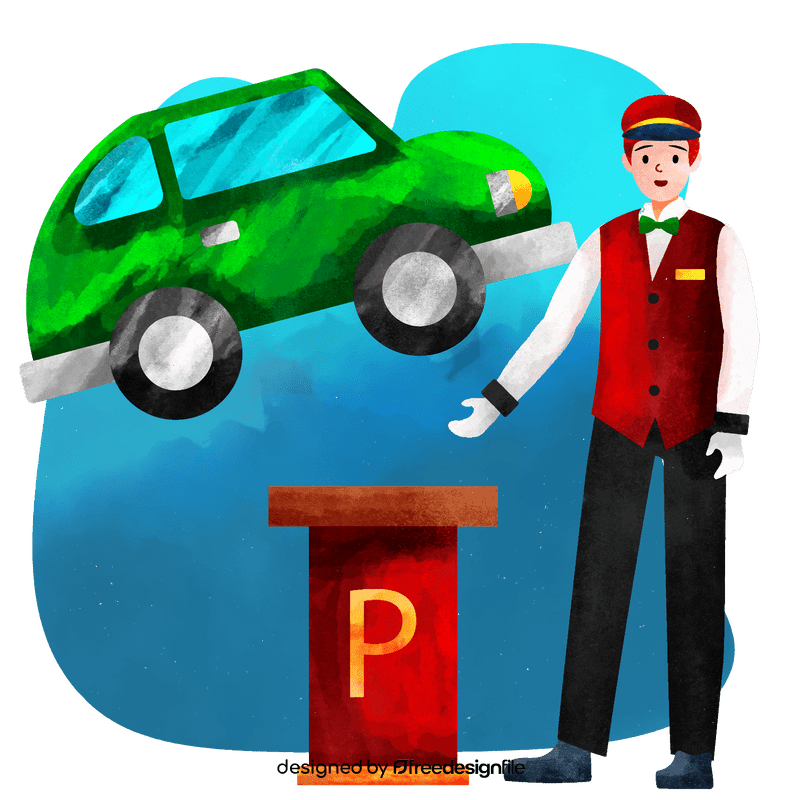 Car valet vector