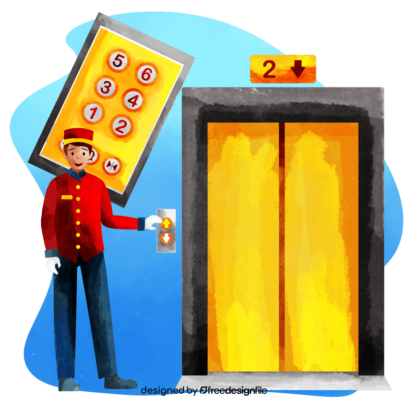 Elevator operator vector