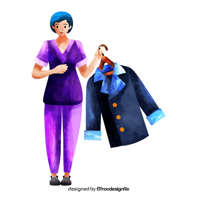 Laundry valet clipart