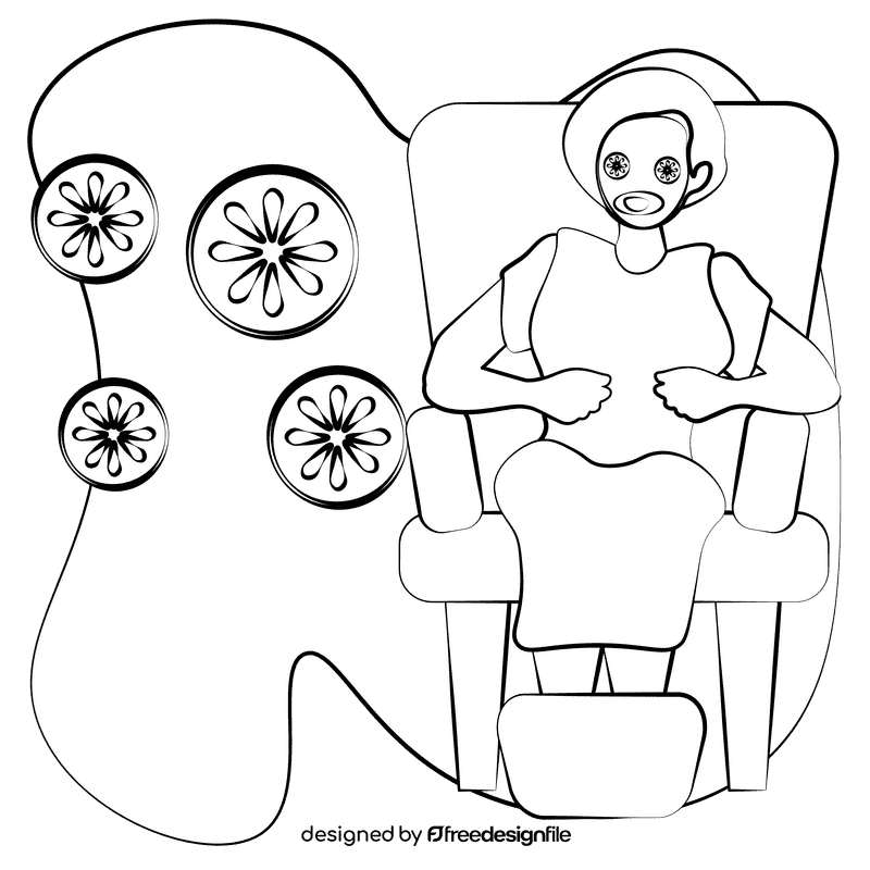 Spa black and white clipart